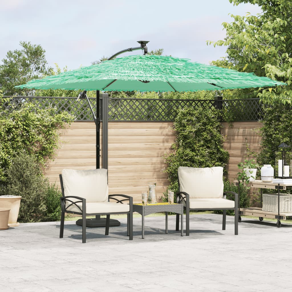 vidaXL Garden Parasol with Steel Pole Green 269x269x235 cm