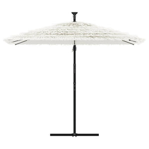 vidaXL Garden Parasol with Steel Pole White 269x269x235 cm