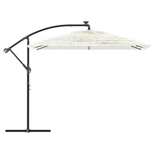 vidaXL Garden Parasol with Steel Pole White 269x269x235 cm