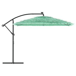 vidaXL Garden Parasol with Steel Pole Green 290x290x238 cm