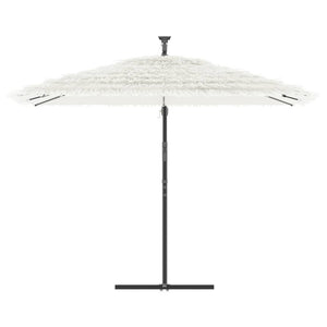 vidaXL Garden Parasol with Steel Pole White 290x290x238 cm