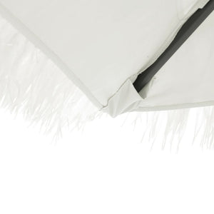 vidaXL Garden Parasol with Steel Pole White 290x290x238 cm