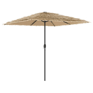 vidaXL Garden Parasol with Steel Pole Brown 248x248x248 cm