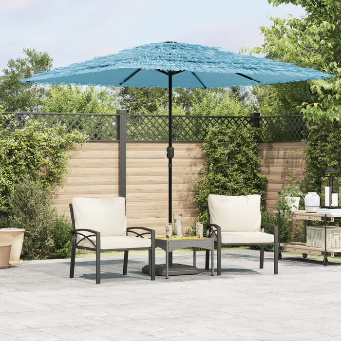 vidaXL Garden Parasol with Steel Pole Blue 248x248x248 cm