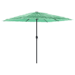 vidaXL Garden Parasol with Steel Pole Green 248x248x248 cm