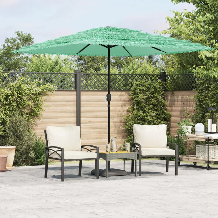 vidaXL Garden Parasol with Steel Pole Green 248x248x248 cm