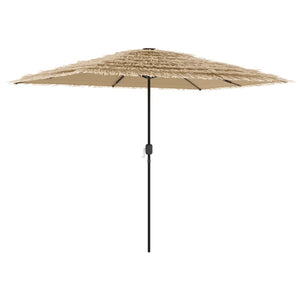 vidaXL Garden Parasol with Steel Pole Brown 300x200x250 cm