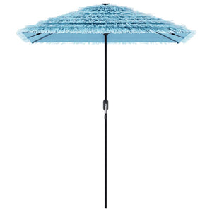 vidaXL Garden Parasol with Steel Pole Blue 300x200x250 cm