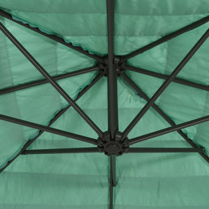 vidaXL Garden Parasol with Steel Pole Green 300x200x250 cm