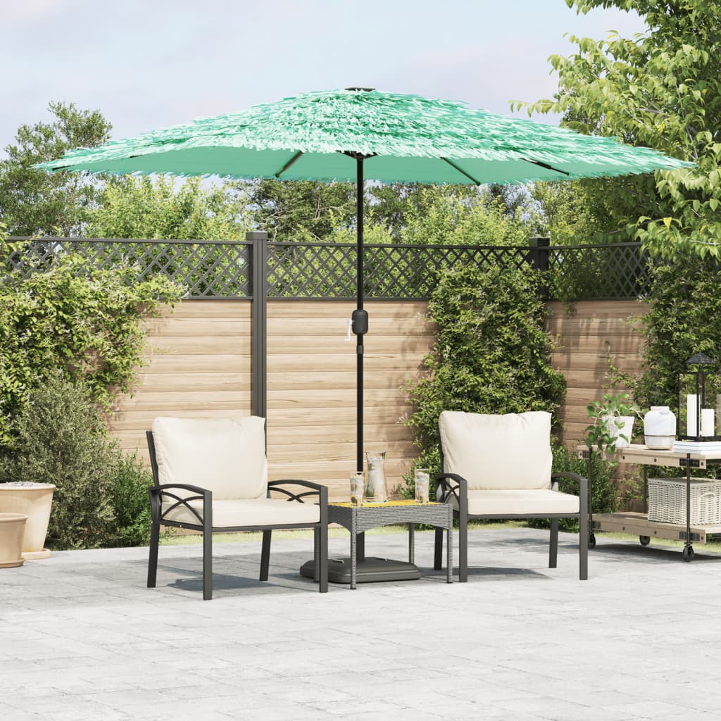 vidaXL Garden Parasol with Steel Pole Green 300x200x250 cm