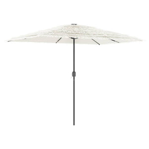 vidaXL Garden Parasol with Steel Pole White 300x200x250 cm