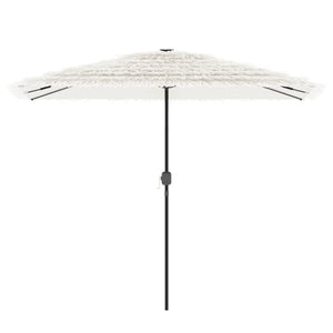 vidaXL Garden Parasol with Steel Pole White 300x200x250 cm