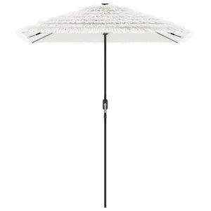 vidaXL Garden Parasol with Steel Pole White 300x200x250 cm