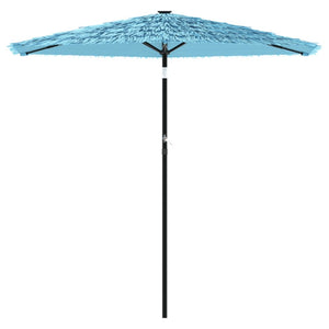 vidaXL Garden Parasol with Steel Pole Blue 223x223x213 cm