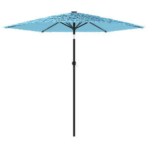 vidaXL Garden Parasol with Steel Pole Blue 223x223x213 cm