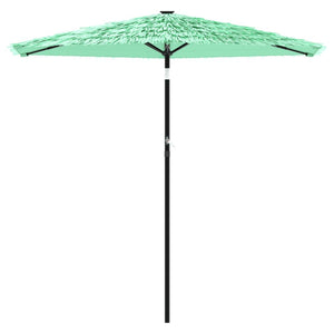 vidaXL Garden Parasol with Steel Pole Green 223x223x213 cm