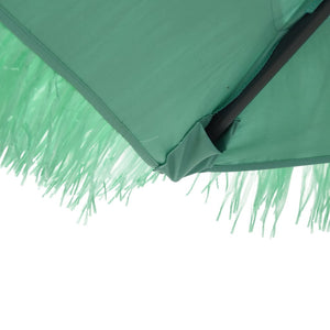 vidaXL Garden Parasol with Steel Pole Green 223x223x213 cm