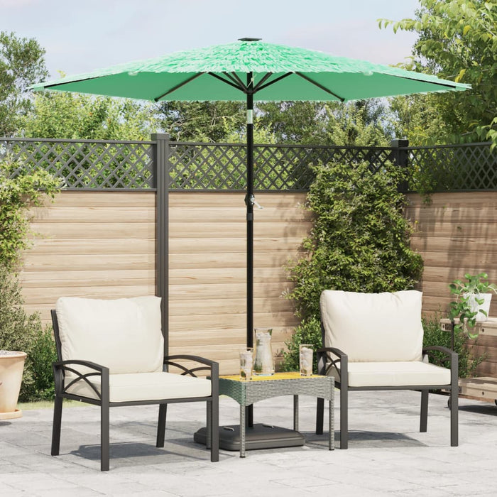 vidaXL Garden Parasol with Steel Pole Green 223x223x213 cm