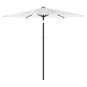 vidaXL Garden Parasol with Steel Pole White 223x223x213 cm