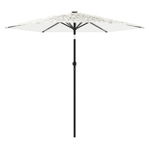 vidaXL Garden Parasol with Steel Pole White 223x223x213 cm