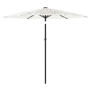 vidaXL Garden Parasol with Steel Pole White 223x223x213 cm