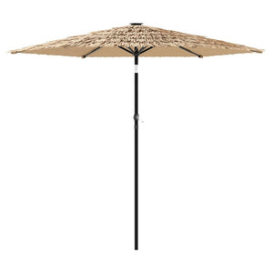 vidaXL Garden Parasol with Steel Pole Brown 268x268x226 cm