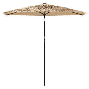 vidaXL Garden Parasol with Steel Pole Brown 268x268x226 cm