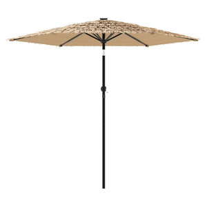 vidaXL Garden Parasol with Steel Pole Brown 268x268x226 cm