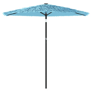 vidaXL Garden Parasol with Steel Pole Blue 268x268x226 cm