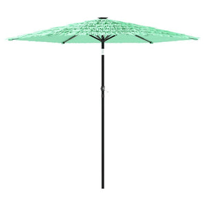 vidaXL Garden Parasol with Steel Pole Green 268x268x226 cm