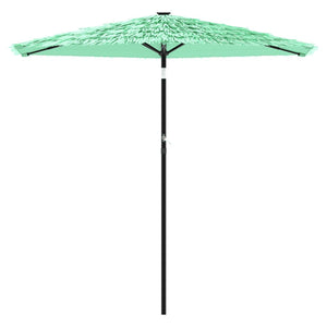 vidaXL Garden Parasol with Steel Pole Green 268x268x226 cm