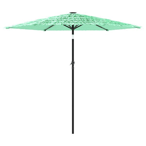 vidaXL Garden Parasol with Steel Pole Green 268x268x226 cm