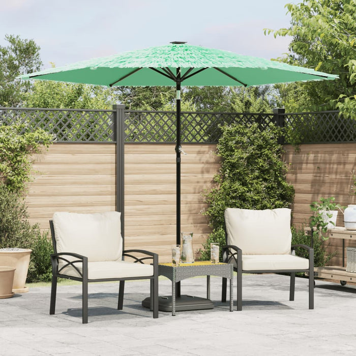 vidaXL Garden Parasol with Steel Pole Green 268x268x226 cm