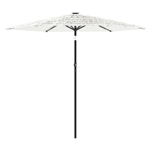 vidaXL Garden Parasol with Steel Pole White 268x268x226 cm