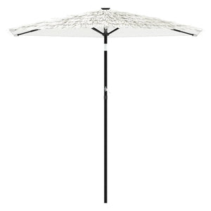 vidaXL Garden Parasol with Steel Pole White 268x268x226 cm