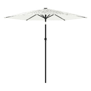 vidaXL Garden Parasol with Steel Pole White 268x268x226 cm