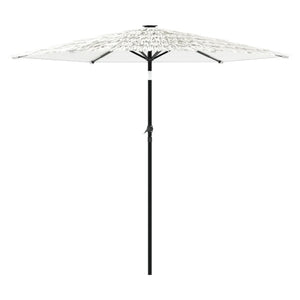 vidaXL Garden Parasol with Steel Pole White 268x268x226 cm