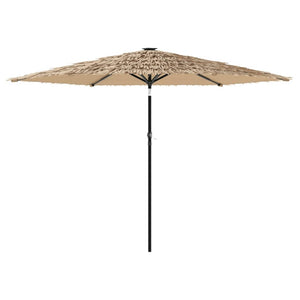 vidaXL Garden Parasol with Steel Pole Brown 288x288x225 cm