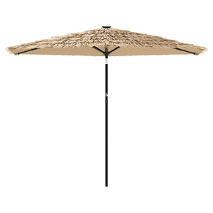 vidaXL Garden Parasol with Steel Pole Brown 288x288x225 cm