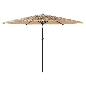 vidaXL Garden Parasol with Steel Pole Brown 288x288x225 cm