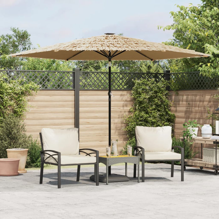 vidaXL Garden Parasol with Steel Pole Brown 288x288x225 cm