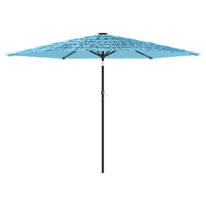 vidaXL Garden Parasol with Steel Pole Blue 288x288x225 cm