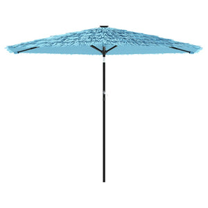 vidaXL Garden Parasol with Steel Pole Blue 288x288x225 cm