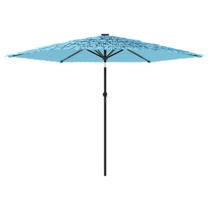 vidaXL Garden Parasol with Steel Pole Blue 288x288x225 cm