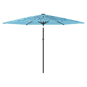 vidaXL Garden Parasol with Steel Pole Blue 288x288x225 cm