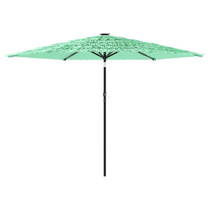 vidaXL Garden Parasol with Steel Pole Green 288x288x225 cm