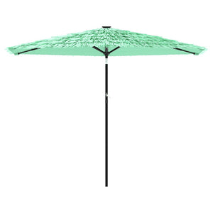 vidaXL Garden Parasol with Steel Pole Green 288x288x225 cm