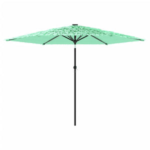 vidaXL Garden Parasol with Steel Pole Green 288x288x225 cm