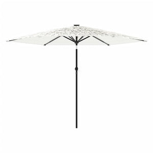 vidaXL Garden Parasol with Steel Pole White 288x288x225 cm