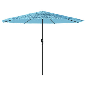 vidaXL Garden Parasol with Steel Pole Blue 324x324x247 cm